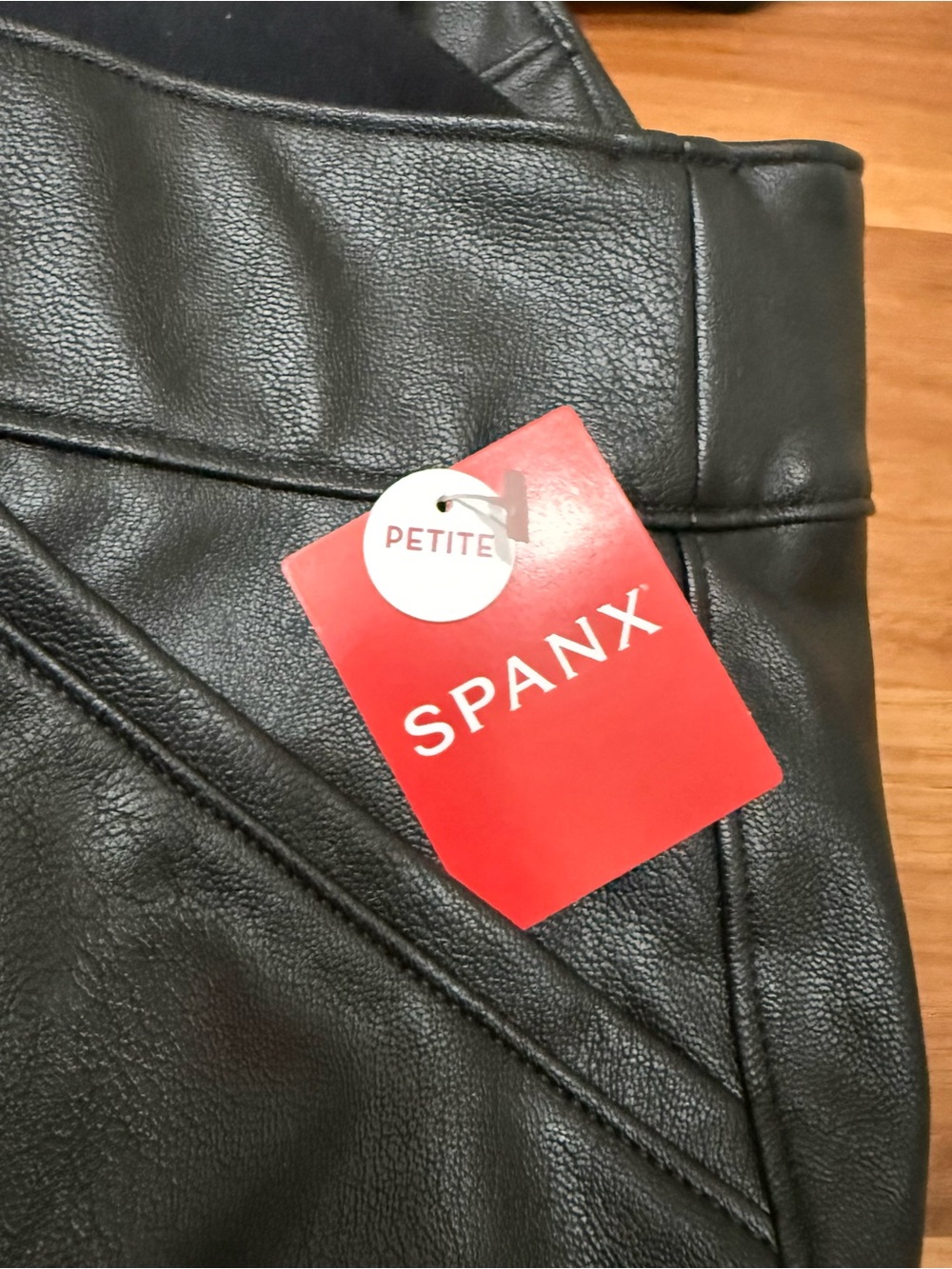 SPANX 20457Q Leather Like Flare Luxe Black Pull On Pants Size 1X Petite NWT - Picture 9 of 16